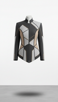 Jacke mit architektonischer Panelstruktur